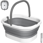 Collapsible Foot Soaking Tub with 138 Acupressure Nodes & Pumice Stone - Portable Foot Bath Basin for Spa & Massage