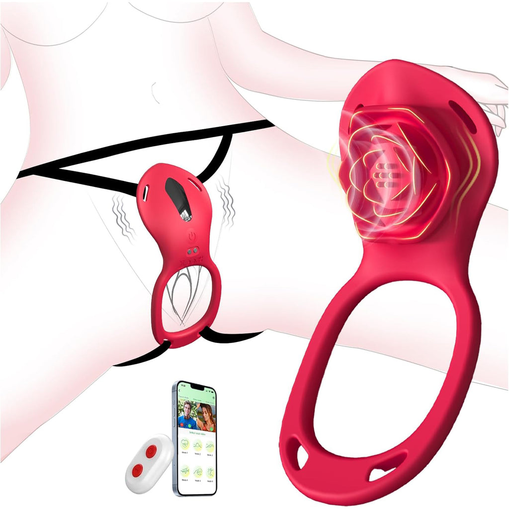 App & Remote Control Wearable Couples Vibrator - Hands-Free Clitoral Stimulator Set