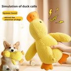 Squeaky Duck Dog Toy - Interactive Plush Chew Toy for Small, Medium & Large Dogs