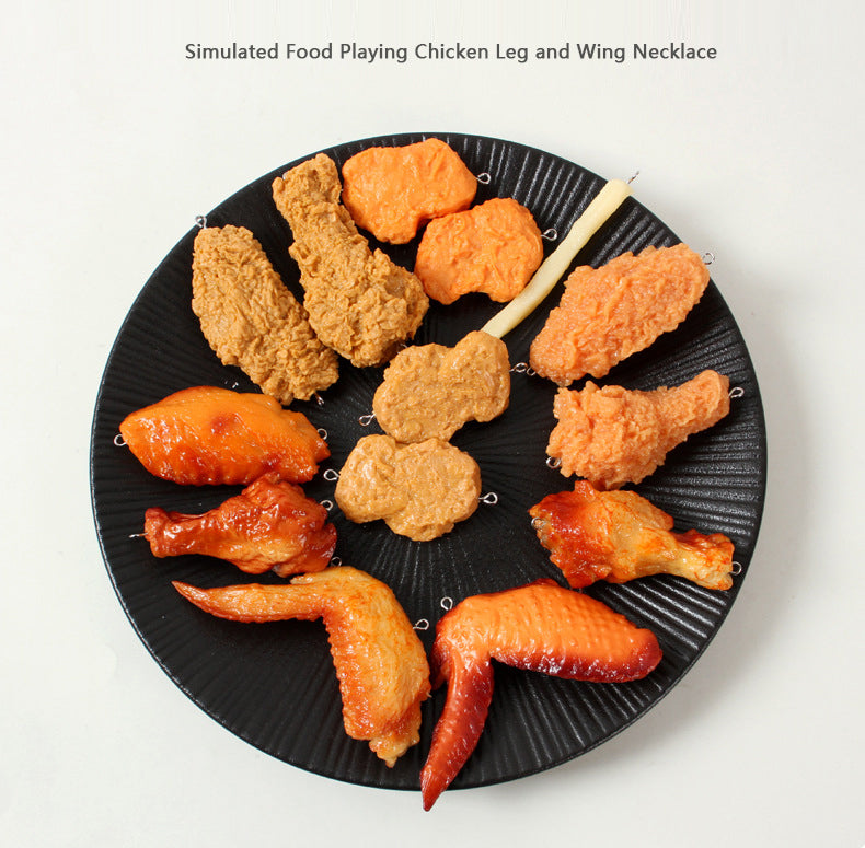 Funny Food Necklace - 12 Styles Fried Chicken & Fries