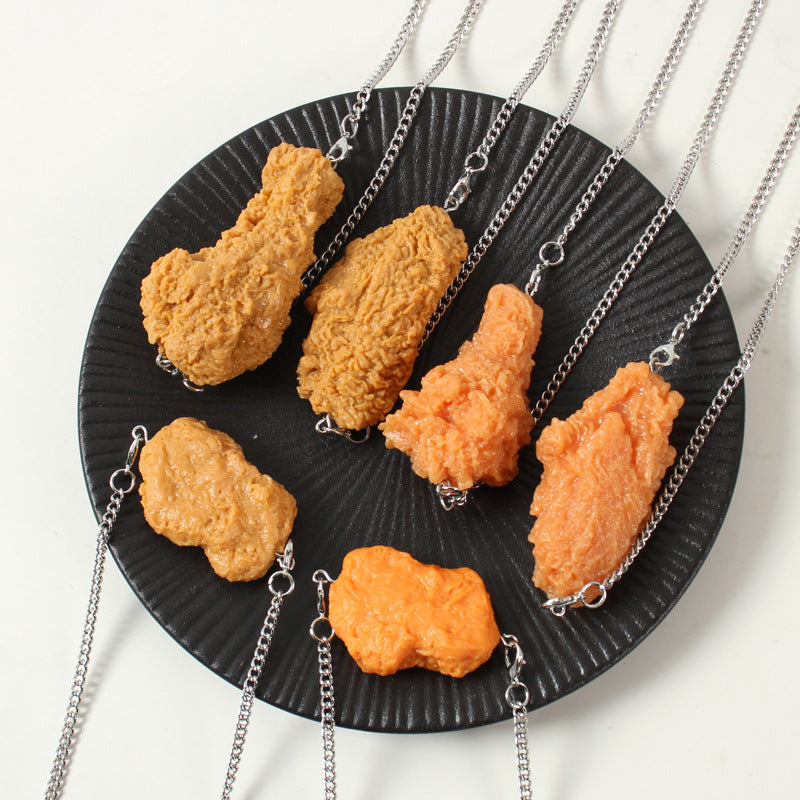 Funny Food Necklace - 12 Styles Fried Chicken & Fries