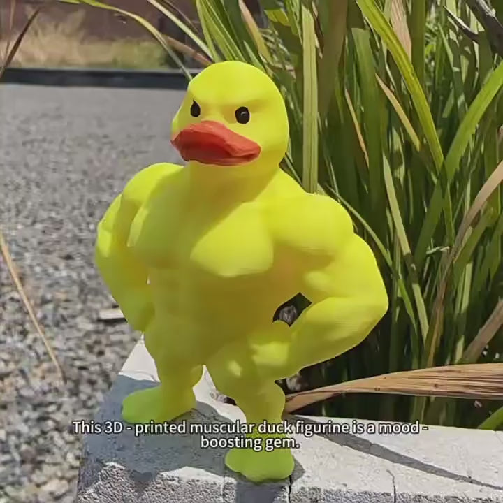 1pcs. 3D Creative Muscle Duck Statue Craft Duck Entrance Home Desktop Ornament