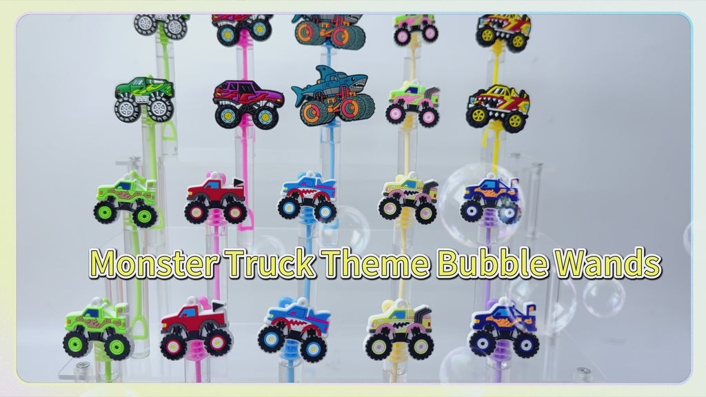 24 Pcs Monster Truck Bubble Wands – Off-Road Party Favors for Kids