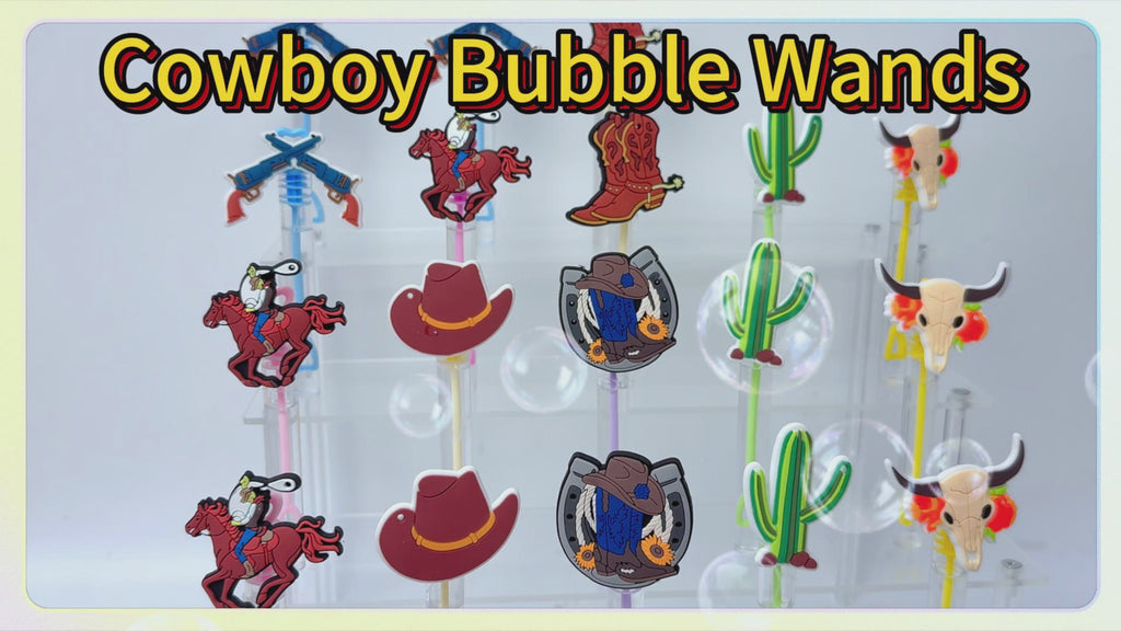 24-Pack Western Cowboy Bubble Wands – Party Favors, Goodie Bag Stuffers & Piñata Fillers for Western-Themed Parties