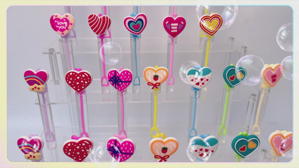 Heart Bubble Wands 24 Pack – Bulk Party Favors for Weddings, Birthdays & Bridal Showers