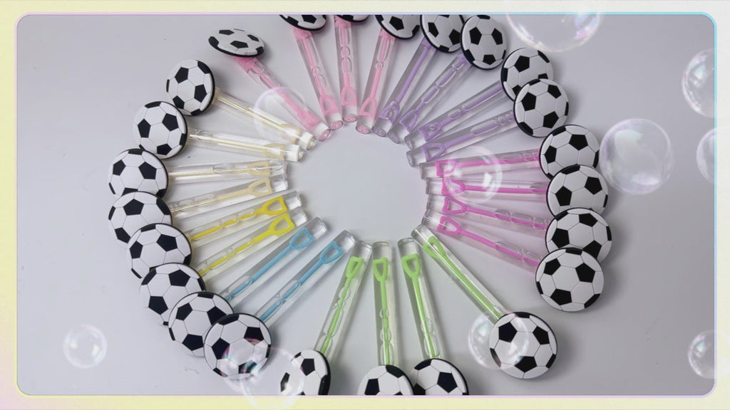24 Pcs Soccer Bubble Wands – Sports Party Favors & Goodie Bag Stuffers