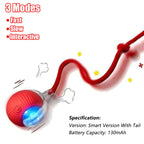 Interactive Rolling Cat Dog Ball Toy - Smart Automatic Moving Pet Toy for Indoor Cats