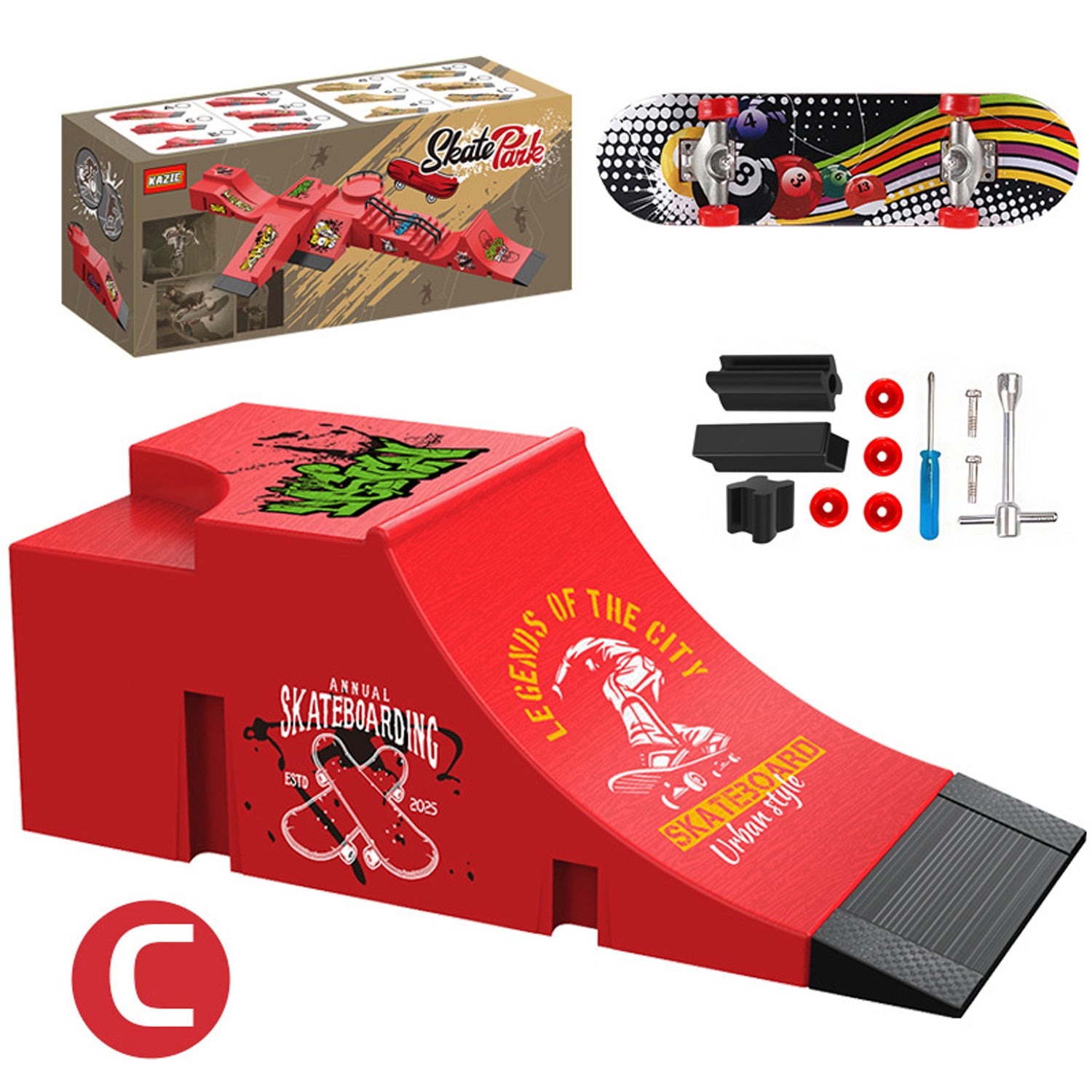 Finger Skateboard Park Set - Mini Ramp Kit