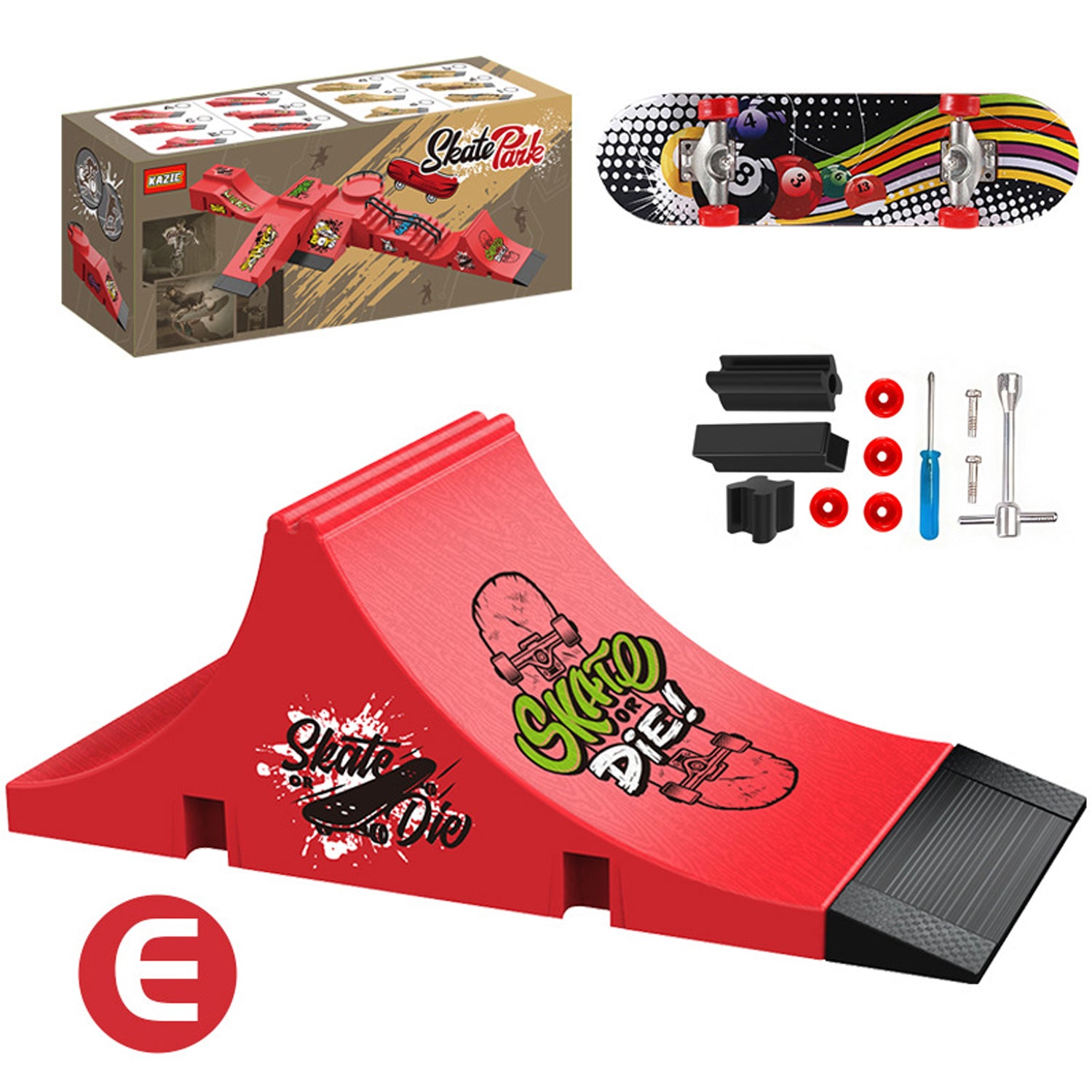 Finger Skateboard Park Set - Mini Ramp Kit