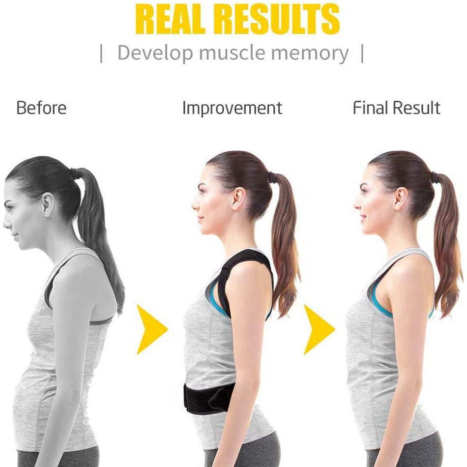Posture Corrector Back Brace - Adjustable Support for Men & Women