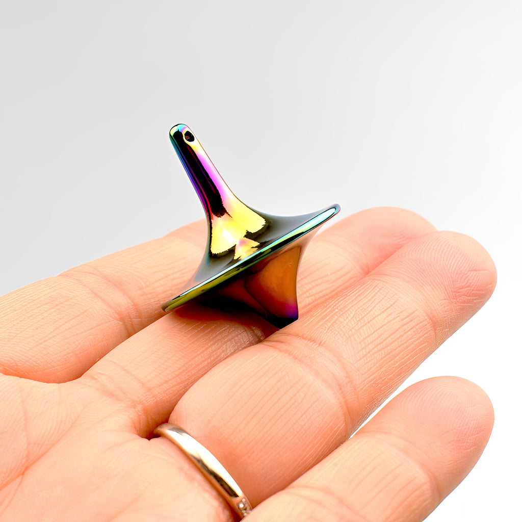Mini Metal Gyro Spinner - Premium Stainless Steel Fidget Toy for Stress Relief, ADHD, Anxiety | Desktop Spinning Top