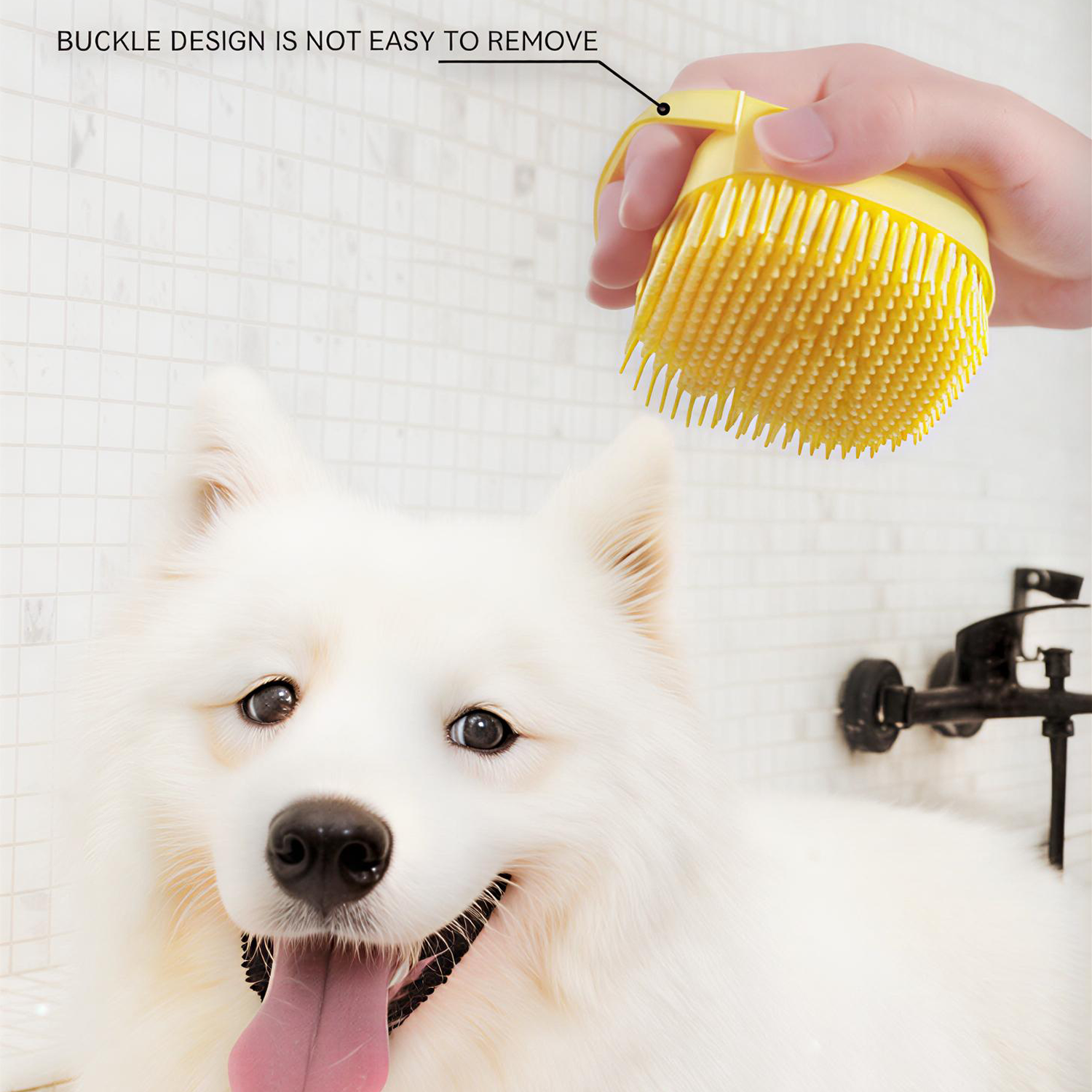 Dog Bathing Brush with Shampoo Dispenser - Soft Silicone Pet Massage Grooming Tool
