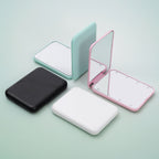 LED Compact Travel Makeup Mirror - 1X/3X Magnification, Portable Folding Lighted Mirror