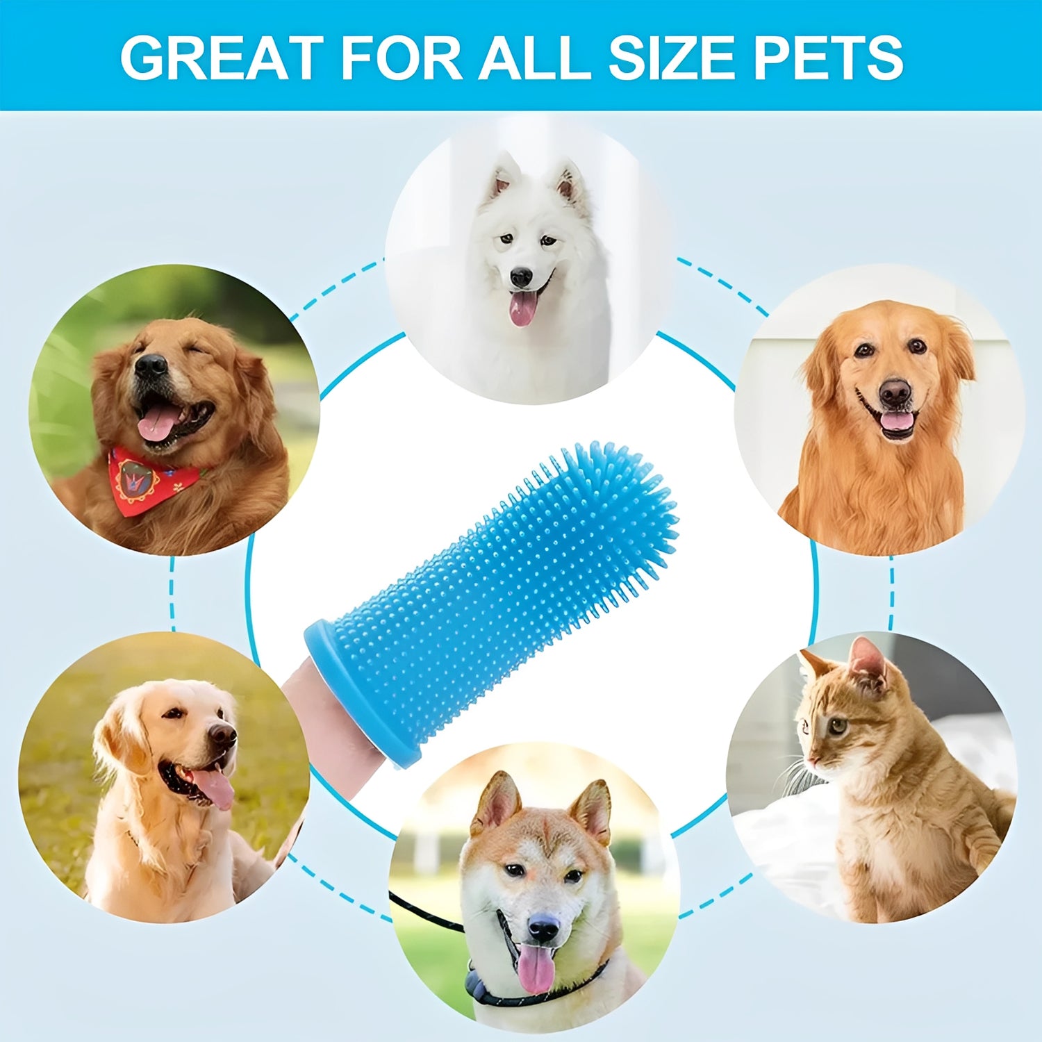 Pet Finger Toothbrush Set - Super Soft Silicone Teeth Cleaning for Dogs & Cats