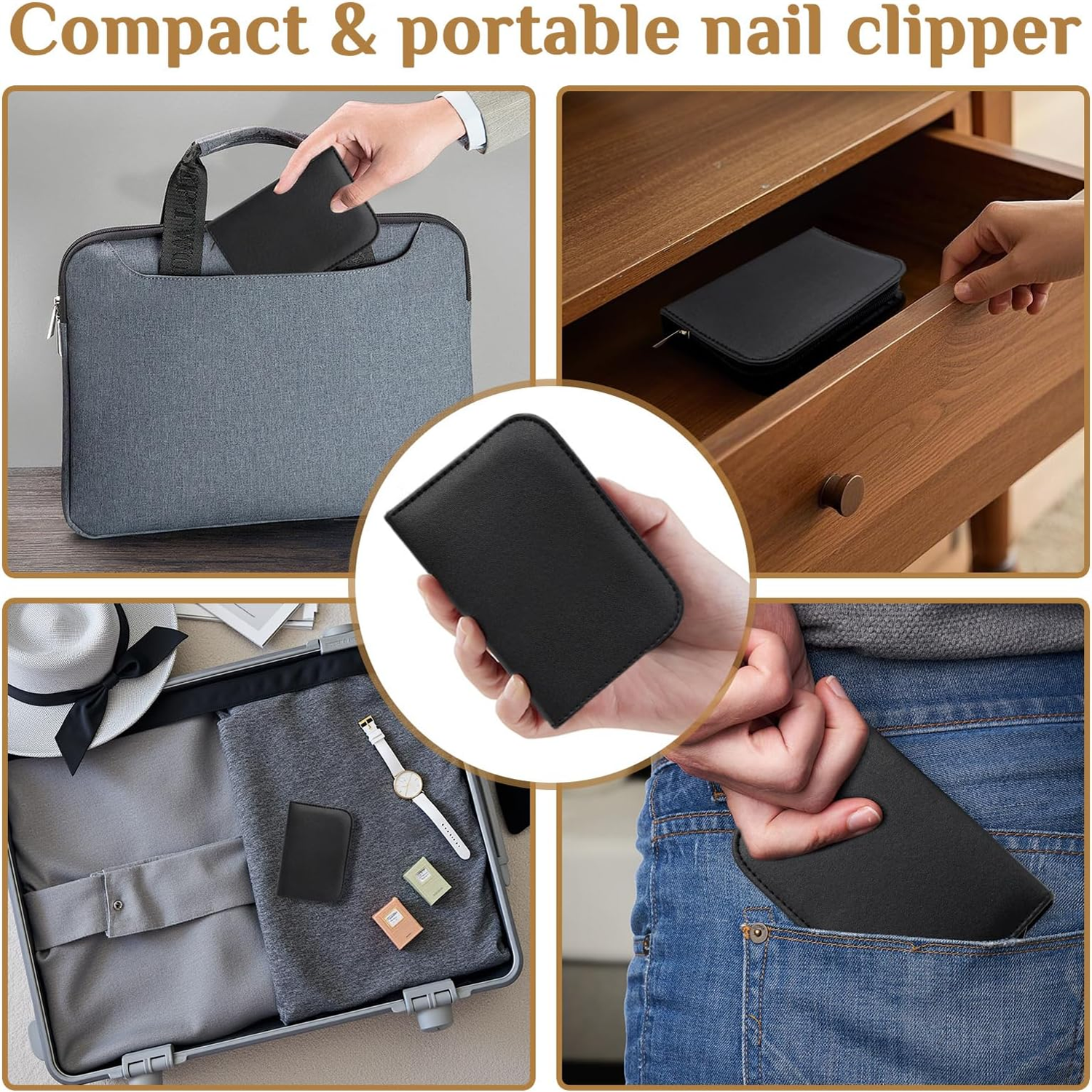 Professional Manicure Set - 26 Piece Stainless Steel Nail Care Kit with Luxury Travel Case