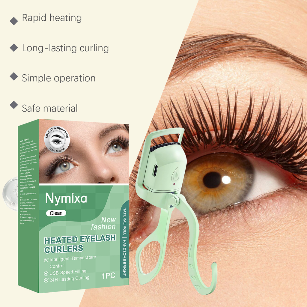 Heated Eyelash Curler - Fast 5s Heat Up, USB Rechargeable Electric Lash Curler