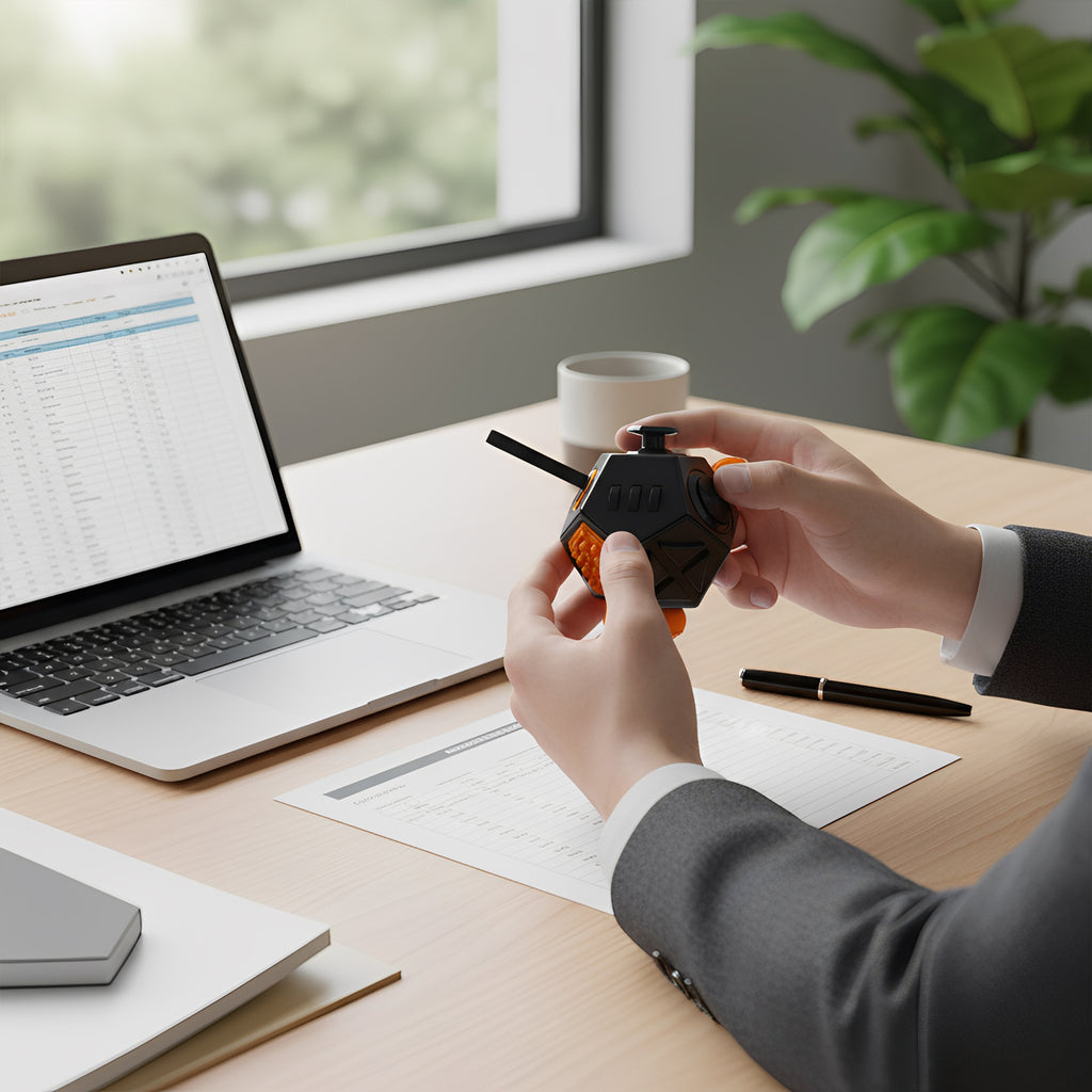 12-Sided Fidget Cube - Anti Stress Relief Toy for Anxiety, ADHD, Autism | Sensory Fidget Toy for Kids & Adults