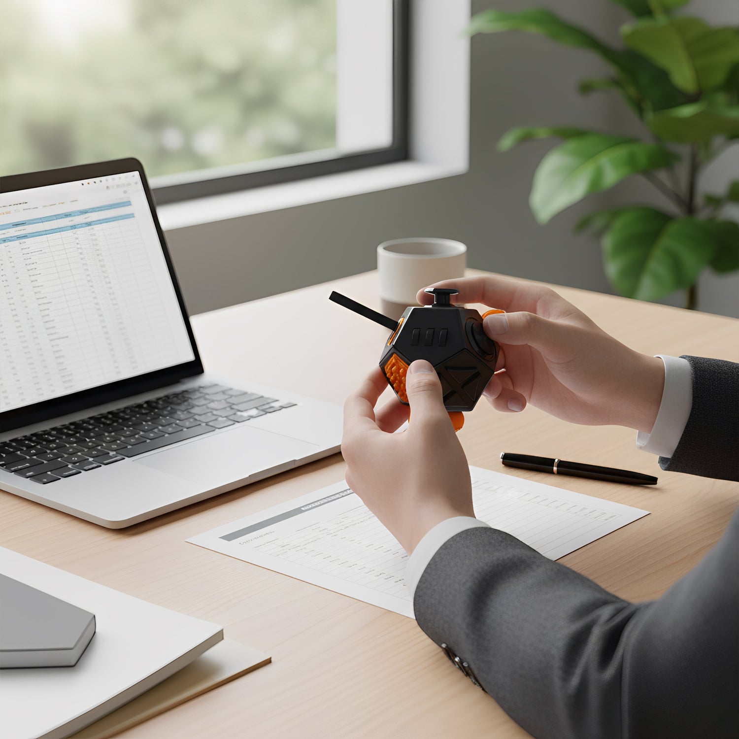 12-Sided Fidget Cube - Anti Stress Relief Toy for Anxiety, ADHD, Autism | Sensory Fidget Toy for Kids & Adults