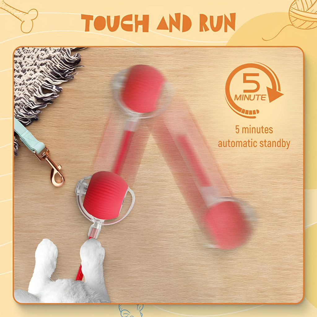 Interactive Rolling Cat Dog Ball Toy - Smart Automatic Moving Pet Toy for Indoor Cats