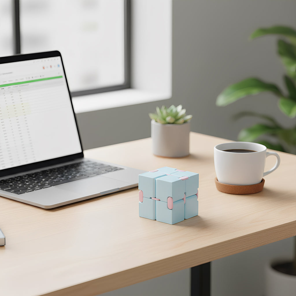 Infinity Magic Puzzle Cube - Anti Stress Relief Fidget Toy for Anxiety, ADHD, Autism | Sensory Cube Blocks for Kids & Adults