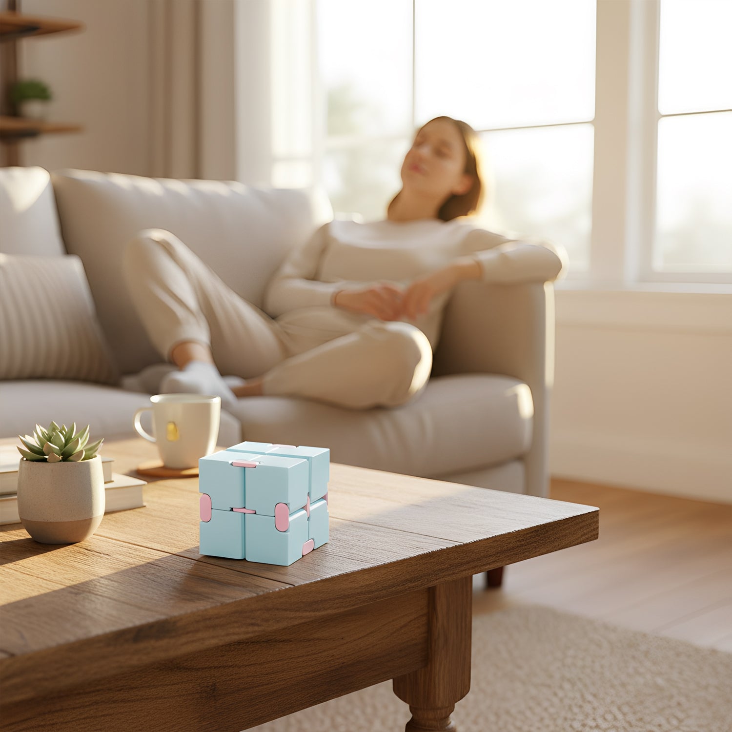 Infinity Magic Puzzle Cube - Anti Stress Relief Fidget Toy for Anxiety, ADHD, Autism | Sensory Cube Blocks for Kids & Adults