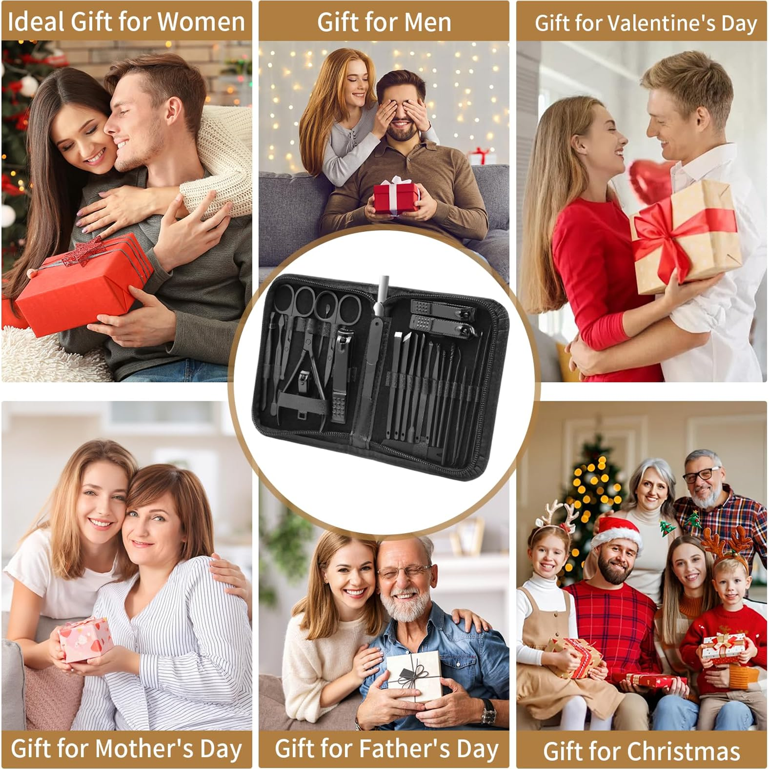 Professional Manicure Set - 26 Piece Stainless Steel Nail Care Kit with Luxury Travel Case