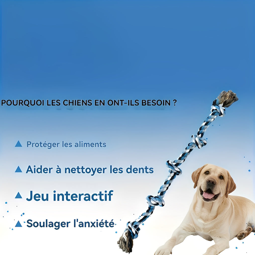 Heavy-Duty Dog Rope Toy - Nearly Indestructible Chew Toy for Medium to Large Dogs