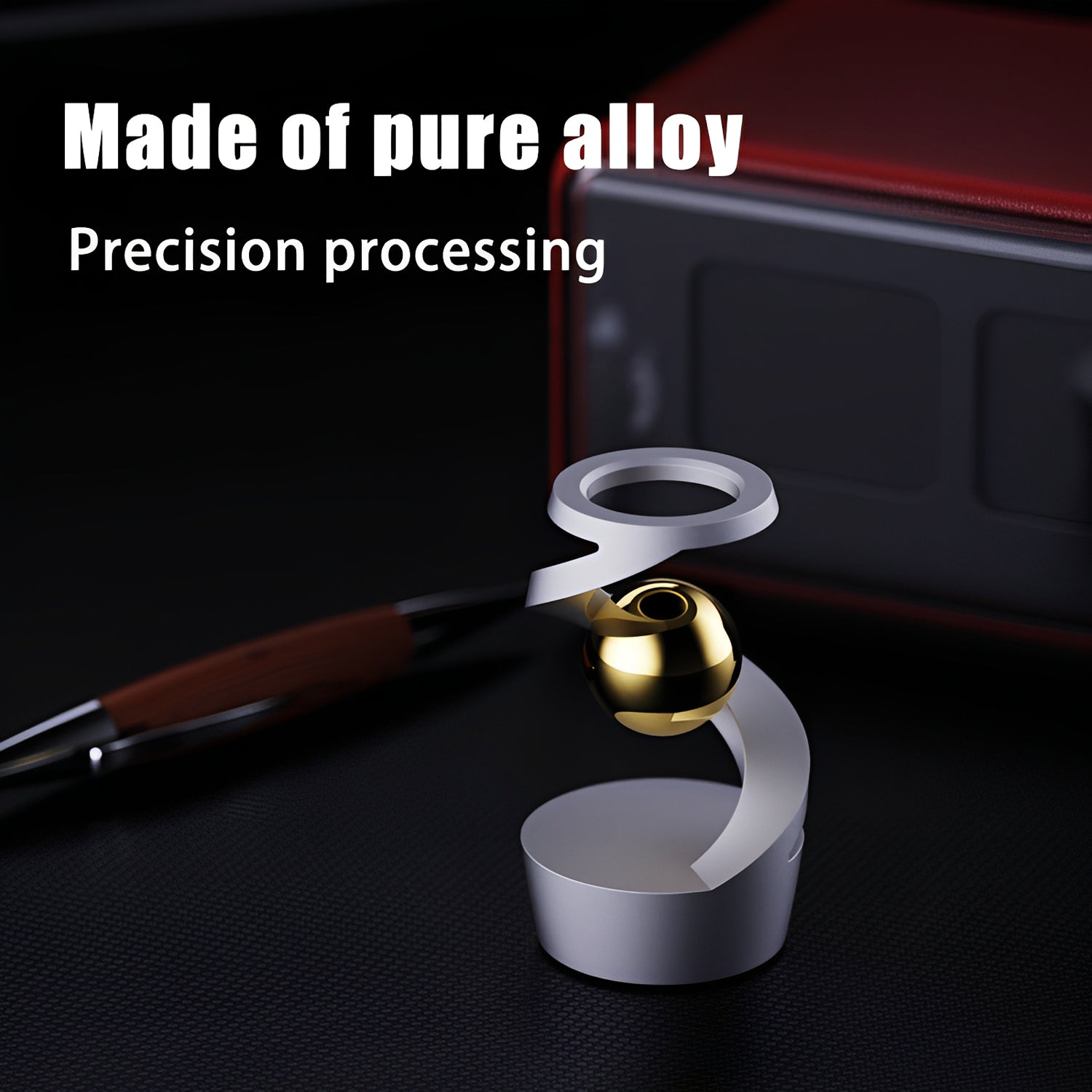 Gravity Defying Kinetic Spinner - Premium Metal Desk Toy, Hypnotic Rotating Gyro for Stress Relief & Focus