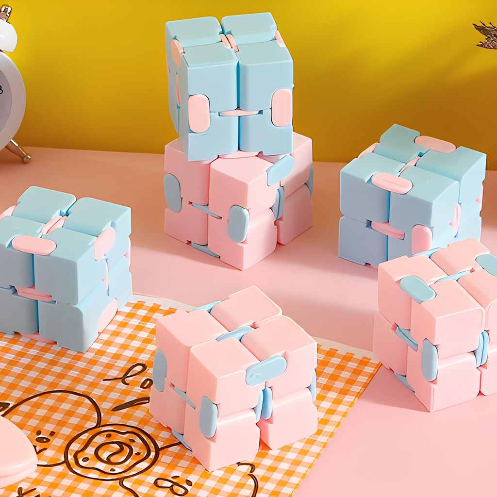 Infinity Magic Puzzle Cube - Anti Stress Relief Fidget Toy for Anxiety, ADHD, Autism | Sensory Cube Blocks for Kids & Adults