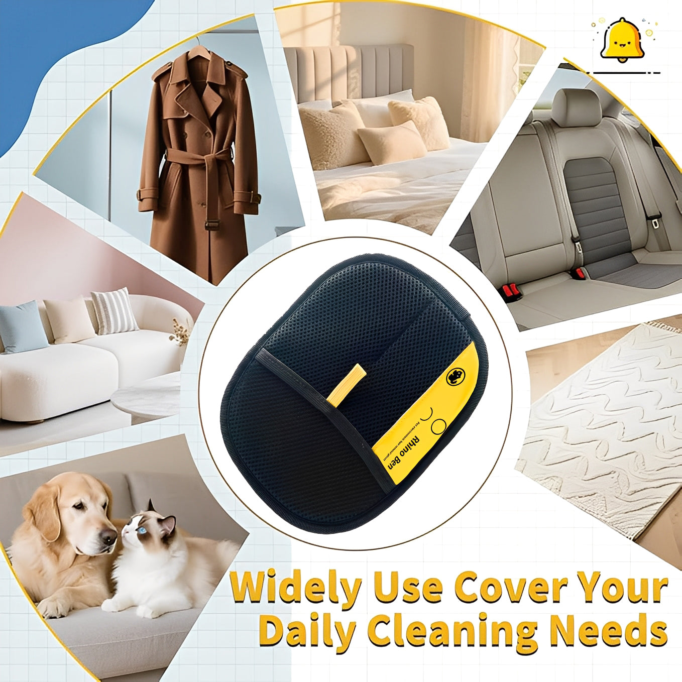 Pet Hair Remover Glove - Reusable Lint Remover