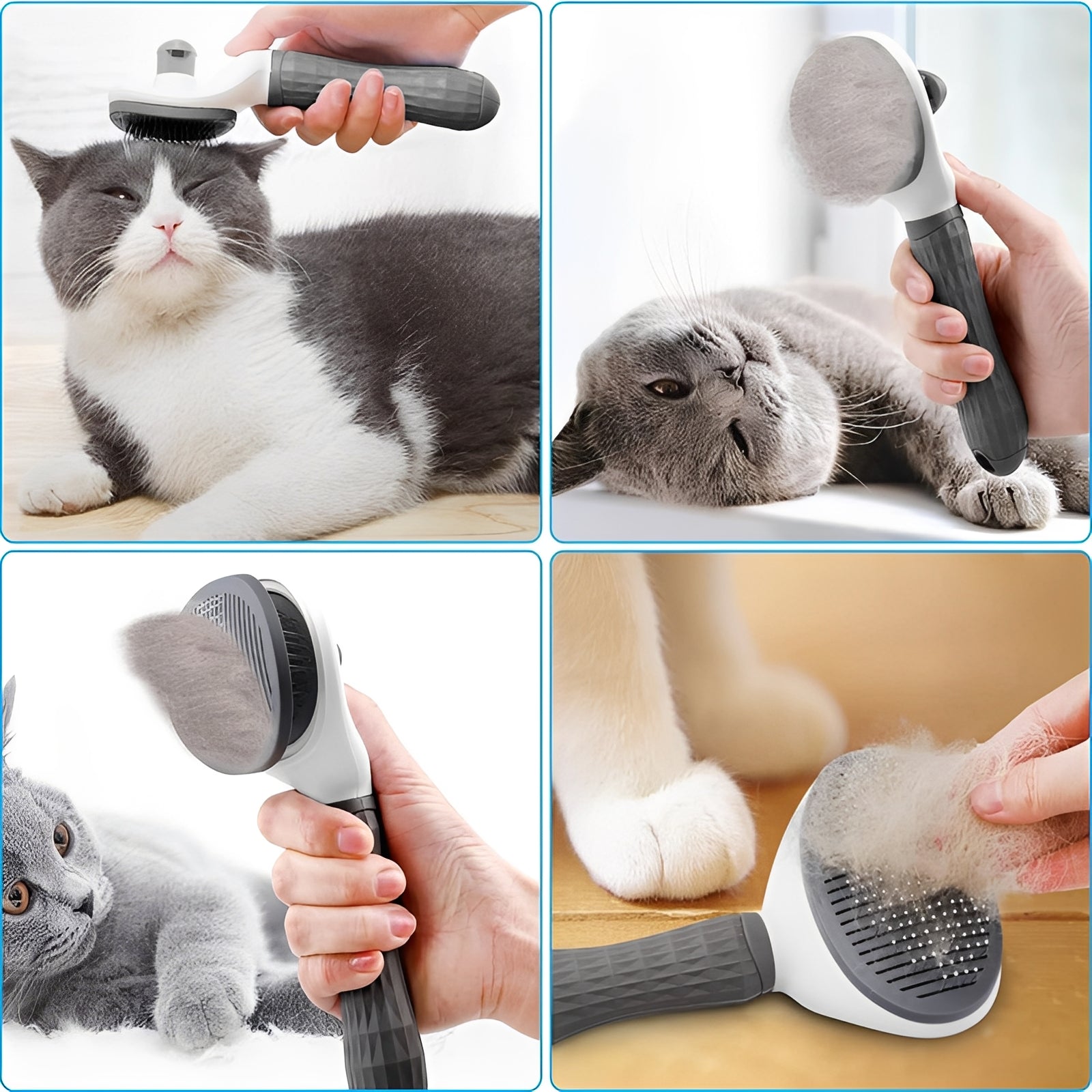 Self-Cleaning Pet Brush - Dog & Cat Grooming Tool
