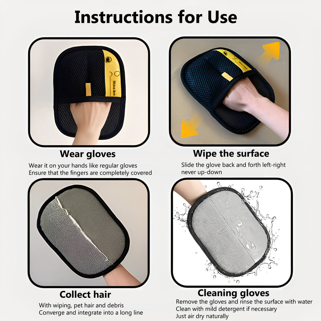 Pet Hair Remover Glove - Reusable Lint Remover