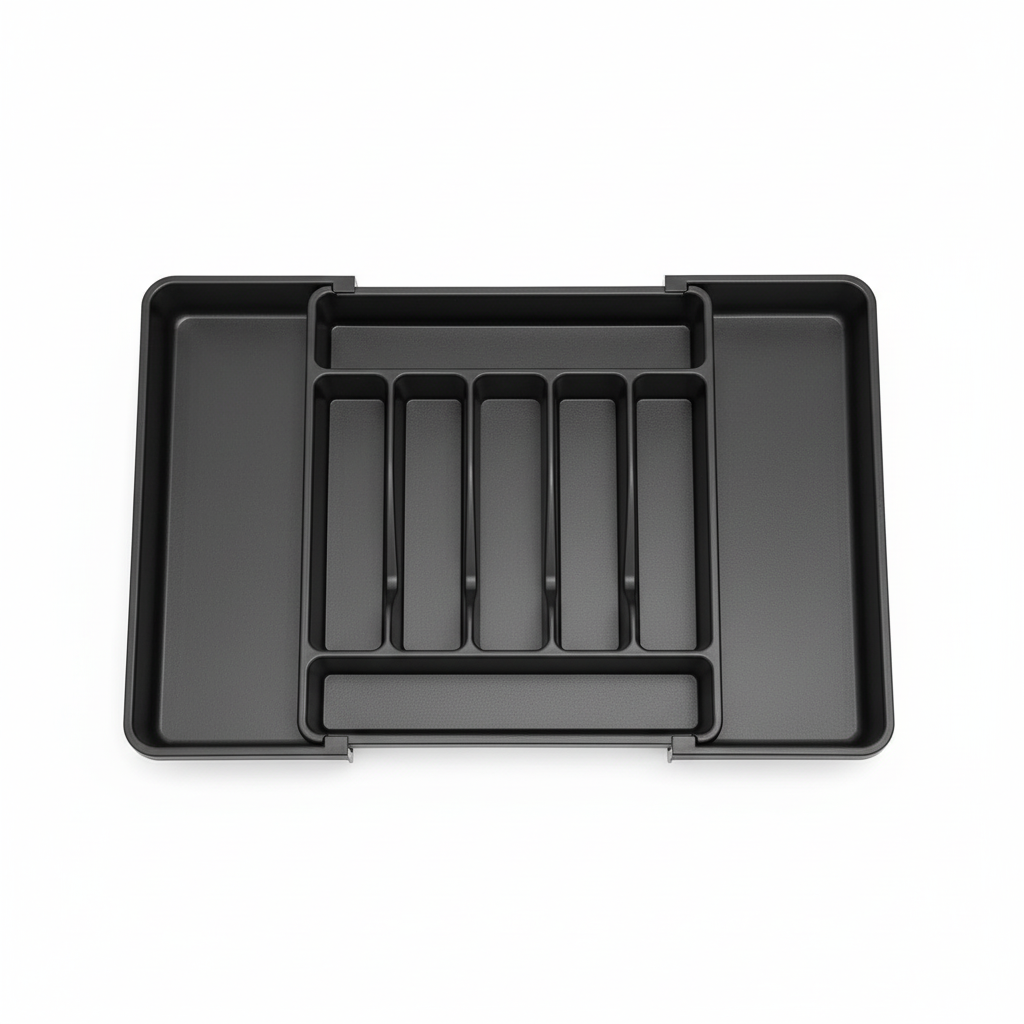 Silverware Organizer on White Background