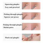 Blackhead Remover Tool Kit - Professional Stainless Steel Pimple Extractor Set