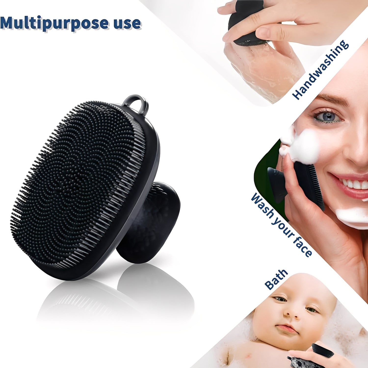 Silicone Face Scrubber - Super Soft Facial Cleansing Brush for Deep Pore Cleaning